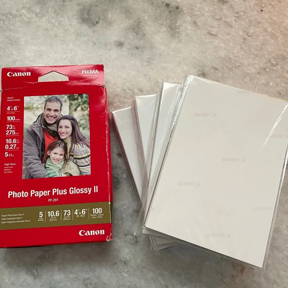Canon 4x6 Photo Paper Plus Glossy II Bundle